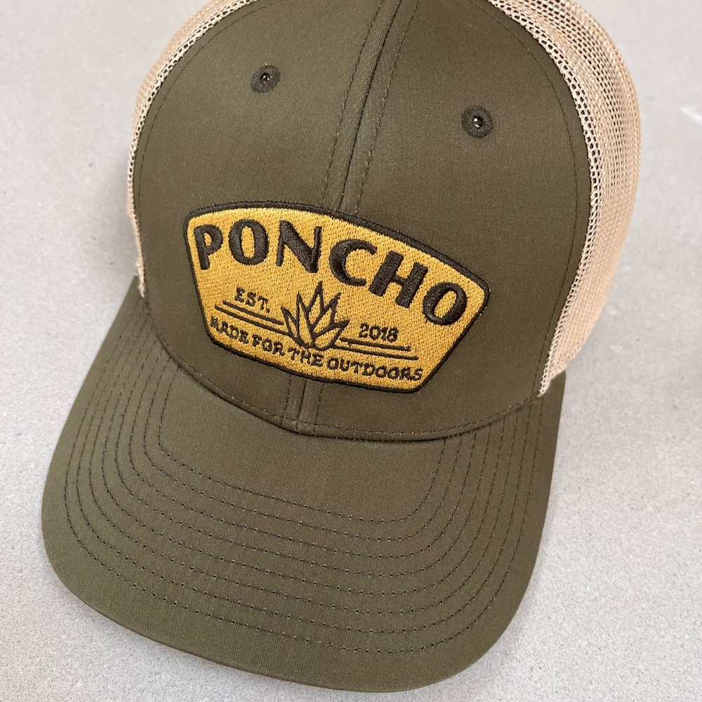 Poncho Outdoors - Olive Green Trucker Hat